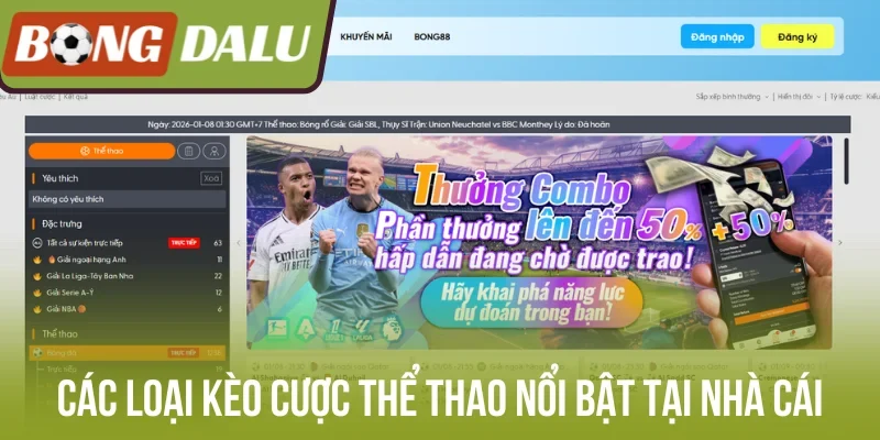 Các loại kèo cược thể thao nổi bật tại nhà cái