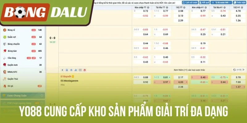 Yo88 cung cấp kho sản phẩm giải trí đa dạng